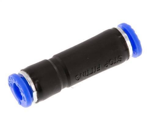 Push-In Fitting 6mm Auto Shut-Off Brass/PBT 0-10bar (0-145psi) [2 Pieces]