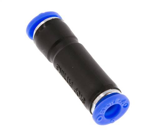 Push-In Fitting 6mm Auto Shut-Off Brass/PBT 0-10bar (0-145psi) [2 Pieces]