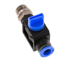 Válvula manual de cierre de 3/2 vías 10 mm - G3/8'' Plástico/Latón Ventilación por el lado de la rosca