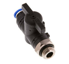 Válvula de bola recta de 2 vías 6 mm - G1/4'' Plástico/Latón