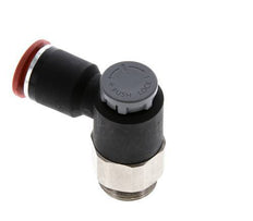 Válvula de control de flujo Codo de entrada de medidor 12 mm - G1/2'' Latón/PA 66 Tuerca de seguridad