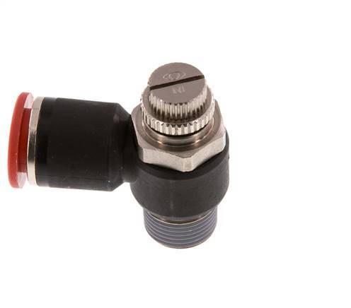 Flow Control Silencer Meter-In Elbow 12 mm - R3/8'' Brass/PA 66
