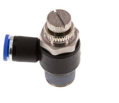 Silenciador de control de flujo Codo de salida del medidor 8 mm - R3/8'' Latón/PA 66