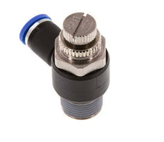 Silenciador de control de flujo Codo de salida del medidor 8 mm - R3/8'' Latón/PA 66