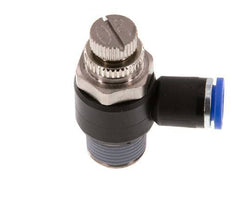 Silenciador de control de flujo Codo de salida del medidor 8 mm - R3/8'' Latón/PA 66