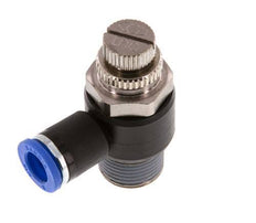 Silenciador de control de flujo Codo de salida del medidor 8 mm - R3/8'' Latón/PA 66