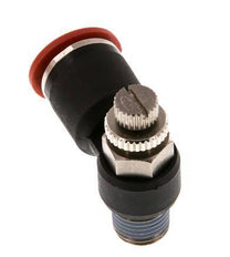 Silenciador de control de flujo Codo de entrada de medidor 12 mm - R1/4'' Latón/PA 66