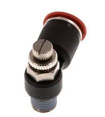 Silenciador de control de flujo Codo de entrada de medidor 12 mm - R1/4'' Latón/PA 66