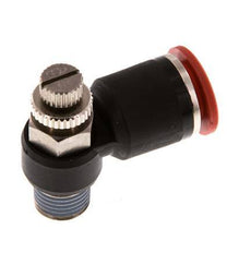 Silenciador de control de flujo Codo de entrada de medidor 12 mm - R1/4'' Latón/PA 66