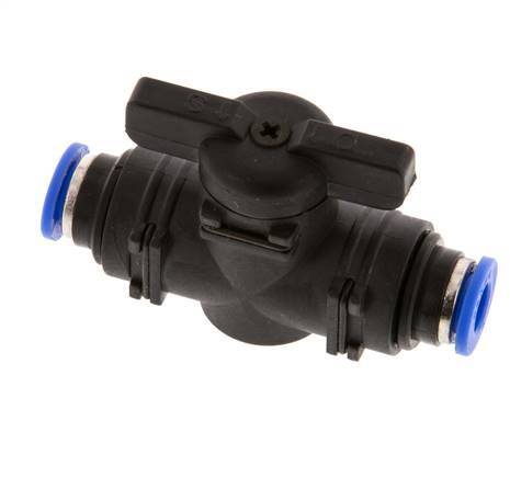 2-Way Straight Ball Valve 6 mm Plastic/Brass