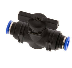 2-Way Straight Ball Valve 6 mm Plastic/Brass