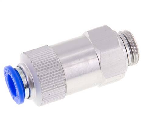 Push-In Check Valve 10mm & G3/8'' Male Aluminum 0.2-10bar (3-145psi) Hose-Thread