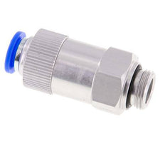 Push-In Check Valve 10mm & G3/8'' Male Aluminum 0.2-10bar (3-145psi) Hose-Thread