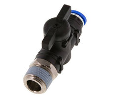2-Way Straight Ball Valve 8 mm - R3/8'' Plastic/Brass
