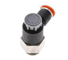 Válvula de control de flujo Codo de entrada de medidor 6 mm - G1/4'' Latón/PA 66 Tuerca de seguridad