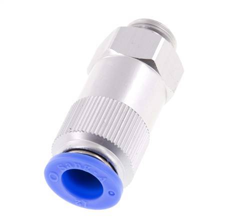 Válvula de retención a presión de 12 mm y G3/8'' macho de aluminio 0,2-10bar (3-145psi) con rosca para manguera
