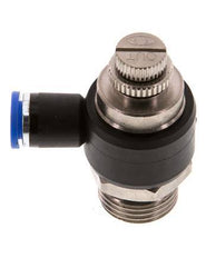 Silenciador de control de flujo Codo de salida de contador 8 mm - G1/2'' Latón/PA 66