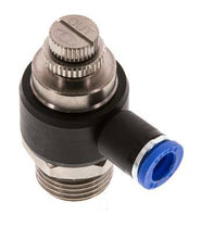 Silenciador de control de flujo Codo de salida de contador 8 mm - G1/2'' Latón/PA 66