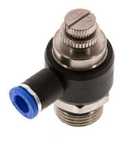 Silenciador de control de flujo Codo de salida de contador 8 mm - G1/2'' Latón/PA 66