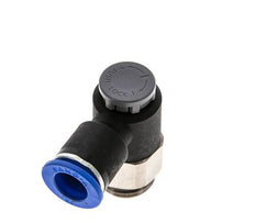 Válvula de control de flujo Codo de salida de medidor 12 mm - G1/2'' Latón/PA 66 Tuerca de seguridad