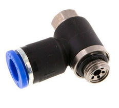 Flow Control Silencer Meter-Out Elbow 8 mm - G1/8'' Brass/PA 66 Slotted Screw