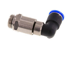 12mm & G1/2'' Elbow Quick Swivel Joint Push-In-Male Threads Nickel-Plated Brass/PBT NBR Rotatable