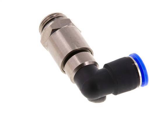 12mm & G1/2'' Elbow Quick Swivel Joint Push-In-Male Threads Nickel-Plated Brass/PBT NBR Rotatable