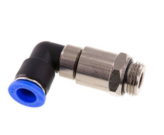 12mm & G1/2'' Elbow Quick Swivel Joint Push-In-Male Threads Nickel-Plated Brass/PBT NBR Rotatable