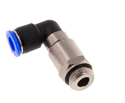 12mm & G1/2'' Elbow Quick Swivel Joint Push-In-Male Threads Nickel-Plated Brass/PBT NBR Rotatable