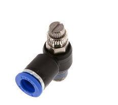 Silenciador de control de flujo Codo de salida de contador 8 mm - R1/8'' Latón/PA 66