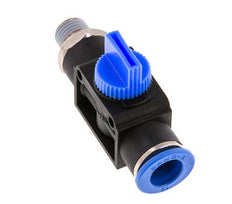 3/2-Way Shut-Off Hand Valve 12 mm - R1/4'' Plastic/Brass Thread-side venting