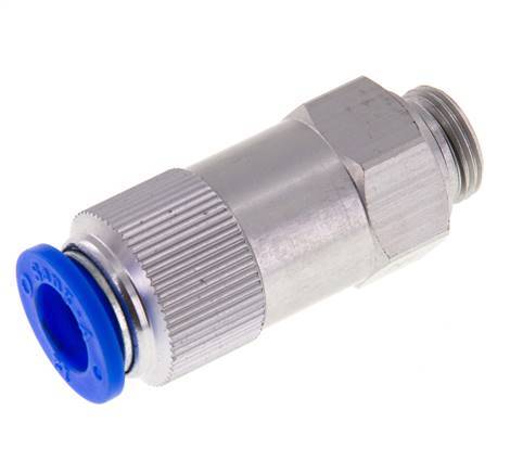 Push-In Check Valve 12mm & G3/8'' Male Aluminum 0.2-10bar (3-145psi) Thread-Hose