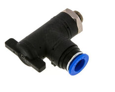 Válvula de bola de codo de 2 vías 12 mm - G1/4'' Plástico/Latón