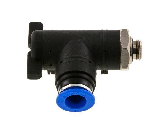 Válvula de bola de codo de 2 vías 12 mm - G1/4'' Plástico/Latón