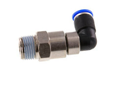 10mm & R1/2'' Elbow Quick Swivel Joint Push-In-Male Threads Nickel-Plated Brass/PBT NBR Rotatable