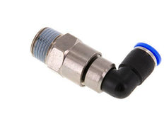 10mm & R1/2'' Elbow Quick Swivel Joint Push-In-Male Threads Nickel-Plated Brass/PBT NBR Rotatable