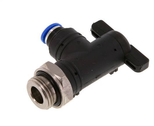 Válvula de bola de codo de 2 vías 6 mm - G3/8'' Plástico/Latón