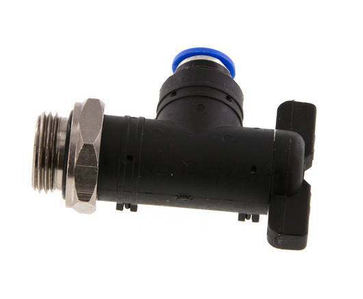 Válvula de bola de codo de 2 vías 6 mm - G3/8'' Plástico/Latón