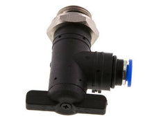 Válvula de bola de codo de 2 vías 6 mm - G3/8'' Plástico/Latón