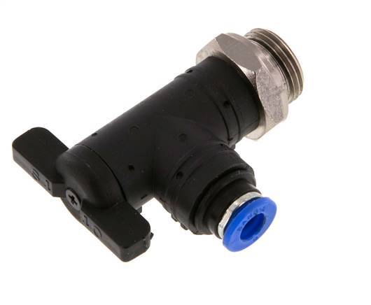 Válvula de bola de codo de 2 vías 6 mm - G3/8'' Plástico/Latón