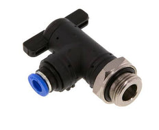 Válvula de bola de codo de 2 vías 6 mm - G3/8'' Plástico/Latón