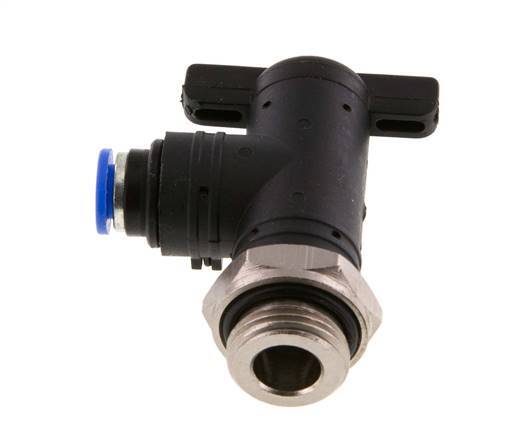 Válvula de bola de codo de 2 vías 6 mm - G3/8'' Plástico/Latón