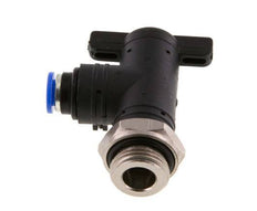 Válvula de bola de codo de 2 vías 6 mm - G3/8'' Plástico/Latón