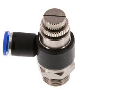 Silenciador de control de flujo Codo de salida de contador 8 mm - G3/8'' Latón/PA 66