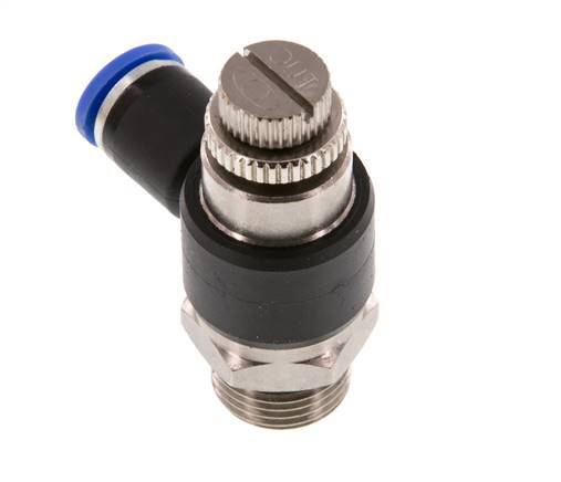 Flow Control Silencer Meter-Out Elbow 8 mm - G3/8'' Brass/PA 66