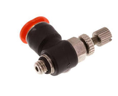 Silenciador de control de flujo Codo de entrada de medidor 6 mm - M5 Latón/PBT