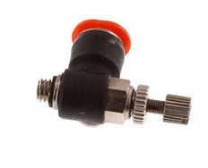 Silenciador de control de flujo Codo de entrada de medidor 6 mm - M5 Latón/PBT