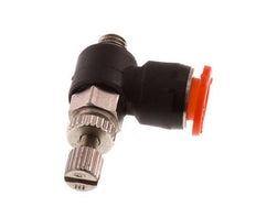 Silenciador de control de flujo Codo de entrada de medidor 6 mm - M5 Latón/PBT