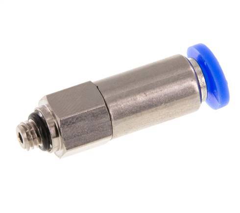 Racor rápido de 4 mm y M5 macho autoblocante de latón/PBT 0-10bar (0-145psi)