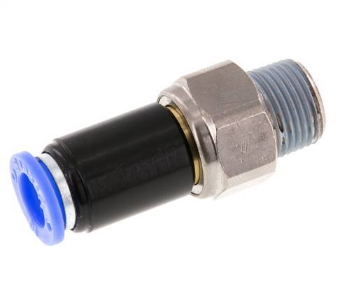 10mm & R3/8'' Swivel Joint Push-In-Male Threads Nickel-Plated Brass/PBT NBR Rotatable